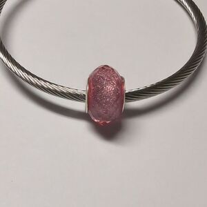 Pink Sparkly Charm for‎ Pandora Style Bracelet